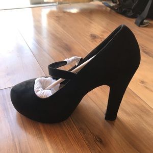 Torrid platform Mary Jane faux suede- wide width